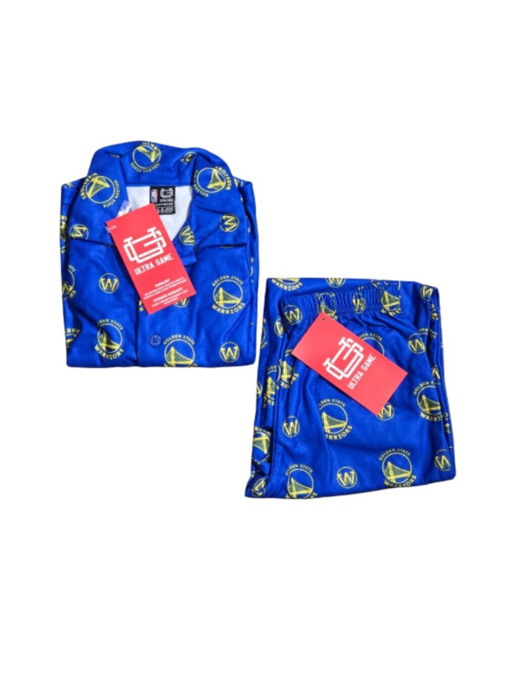 NWT | Ultra Game NBA Golden State Warriors Pajamas Set | Blue & Gold | Size 4